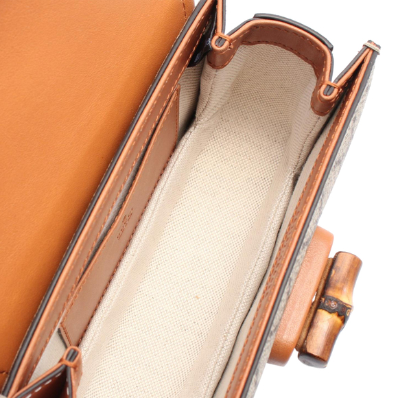 Pre-Loved Gucci Mini GG Supreme Web Bamboo 1947 Belt Bag - Picture 3 of 5